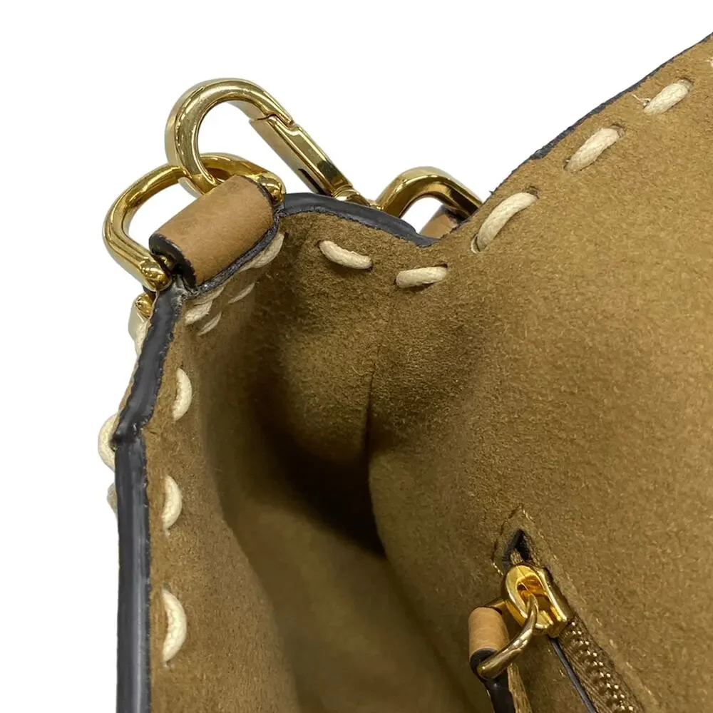 Fendi Mama Bucket Handbag 8BR600 Mouton Leather